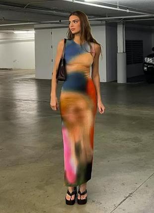 Нова максы сукня у рубчик in the style2 фото