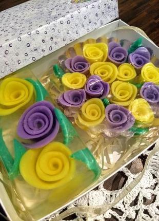 Подарочный набор мыла "розы"1 фото