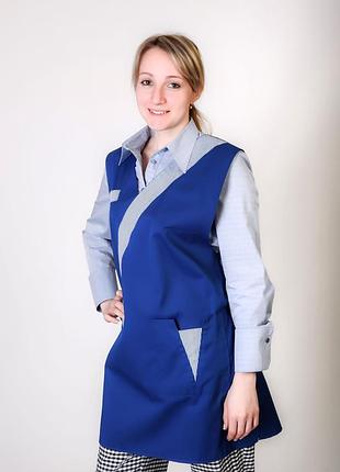 Фартук-хитон  продавщицы, домохозяйки, горничной...2 фото