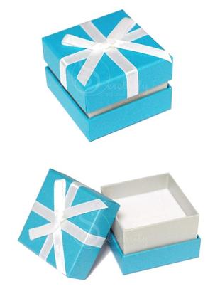 Футляр коробочка з дизайнерського картону sh gc01llb.w.w для підвісу, сережок, персні.