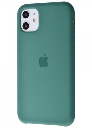 Чохол silicone case для iphone 11 pine green (сосновий ліс сил...