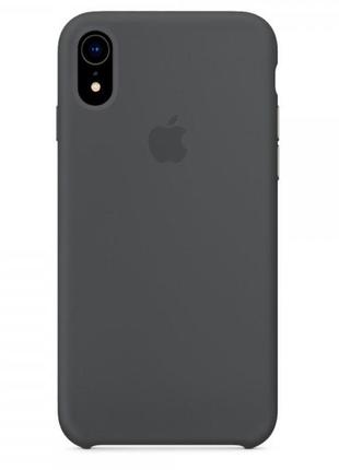 Чохол silicone case для iphone xr charcoal gray (силіконовий в...