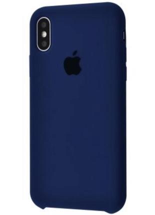 Чохол silicone case для iphone x / xs deep navy силіконовий (г...