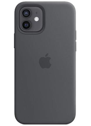 Чохол full silicone case для iphone 12 / 12 pro charcoal gray ...