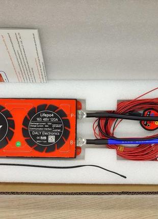 Плата smart bms daly 16s 48 вольтів 120 а для lifepo4 акумулят...