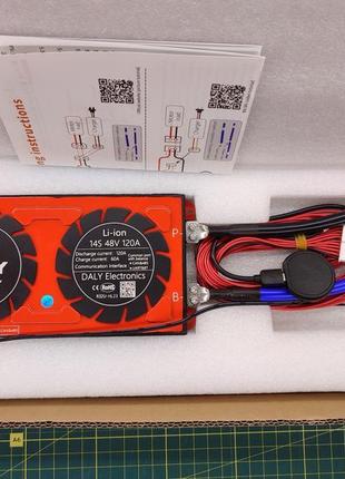 Smart bms контролер daly 14s 48 вольтів 120a з bluetooth