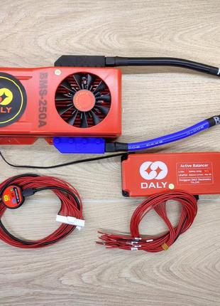 Плата smart bms daly 16s 48 вольтів 250 а для lifepo4 акумулят...