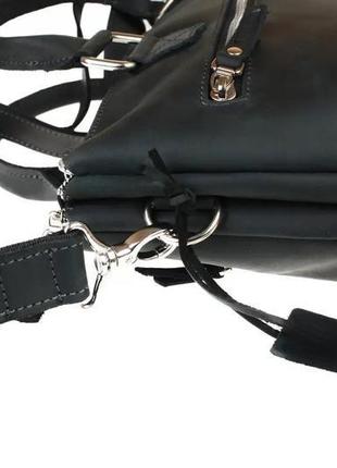 Сумка чоловіча для документів велика шкіряна а4 чорна4 фото