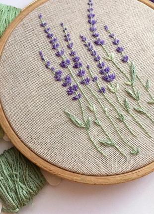 Lavender embroidery hoop | вышивка лаванда1 фото