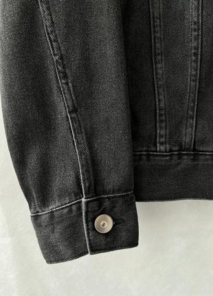 Черная джинсовая куртка женская h&m р.465 фото