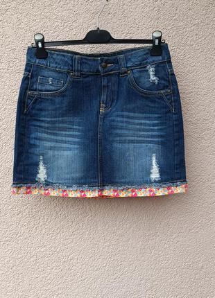 Джинсовая юбка papaya мини юбка 100% cotton