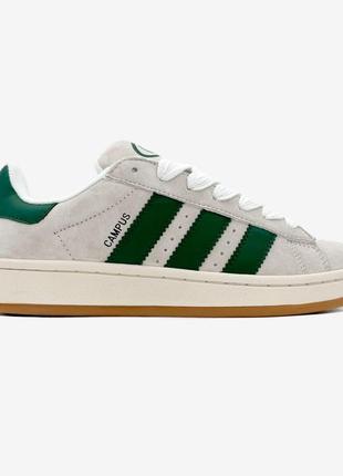Топовые женские кроссовки istok adidas campus 00s beige/green