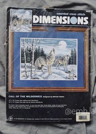 Набір для вишивання хрестиком "call of the wilderness"dimensions