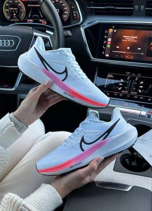 Женские кроссовки найк аір зум nike air zoom white black rainbow2 фото