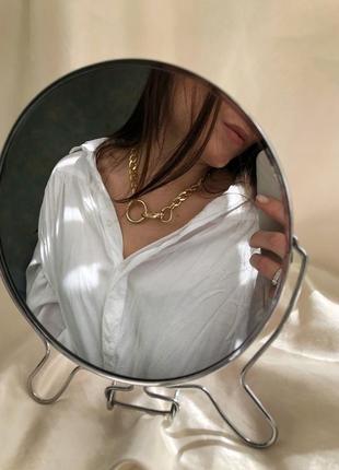 Ланцюг на шию, золотий ланцюг на шию, масивний ланцюг на шию, ланцюг із замком на шию,ланцюжок чокер5 фото