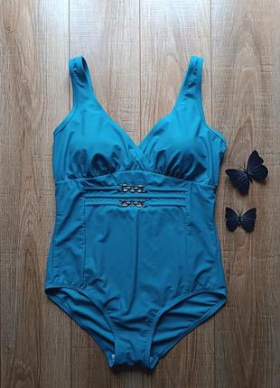 Бірюзовий злитий купальник