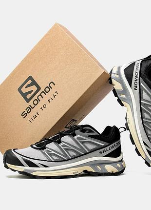 Мужские кроссовки salomon xt-6 expanse grey black