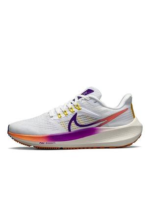 Женские кроссовки найк аир зум nike air zoom white purple orange1 фото