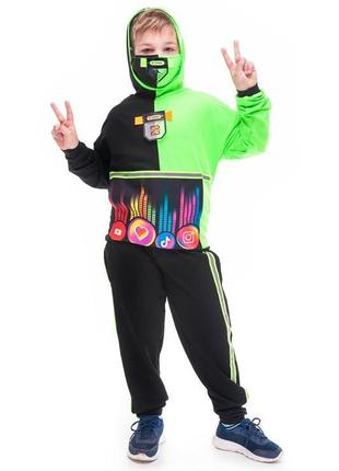 "блогер зелений" дитячий карнавальний костюм (unisex)