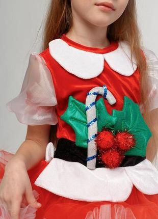 "помічниця санта клауса" карнавальний костюм для дівчинки4 фото