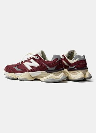 Мужские кроссовки nb 9060 washed burgundy2 фото