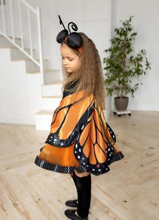 Дитячий костюм метелика для дівчинки помаранчева
