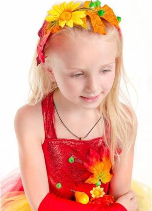 Дитячий карнавальний костюм осінь "чарівка"4 фото