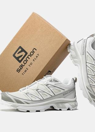 Мужские кроссовки salomon xt-6 expanse white grey2 фото