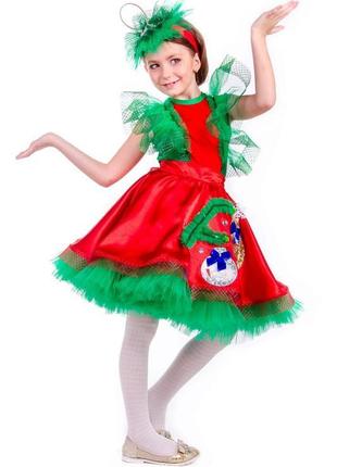 "ялинкова іграшка" карнавальний костюм для дівчинки2 фото