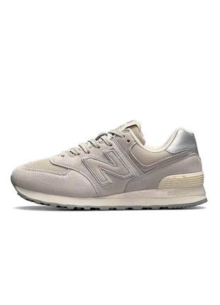 Женские кроссовки нью беланс 574 /  new balance 574 light gray