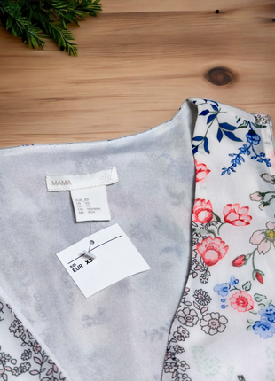 Брендовая красивая блуза топ h&m цветы этикетка2 фото