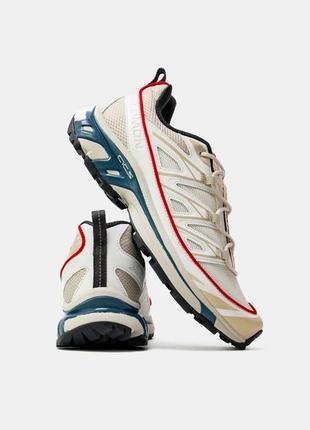 Мужские кроссовки salomon xt-6 expanse white red blue2 фото