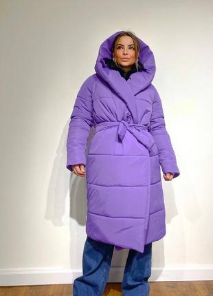 Жіночий довгий теплий пуховик куртка зимова3 фото