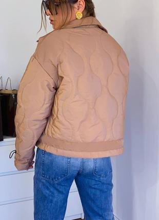 Жіноча куртка стьобана стібка5 фото