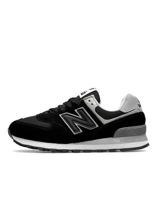 Жіночі кросівки нью беланс 574 / new balance 574 black white