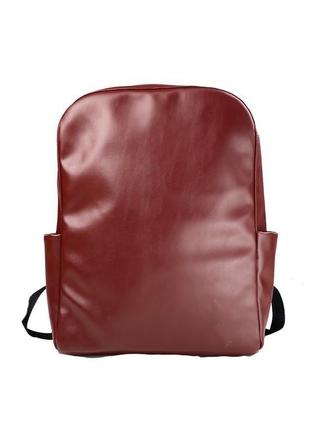 Рюкзак женский городской для ноутбука из экокожи бордовый2 фото