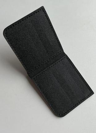 Черный кожаный мужской кошелек3 фото