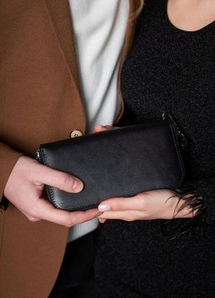 Мужской кожаный портмоне кошелек на молнии3 фото