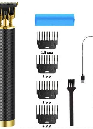 Машинка (триммер) для стрижки волосся та бороди t9, 4 насадки ...