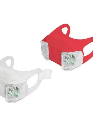 Велоліхтар hj-009 ultra brite, 2-led(white+red), 2xcr20322 фото