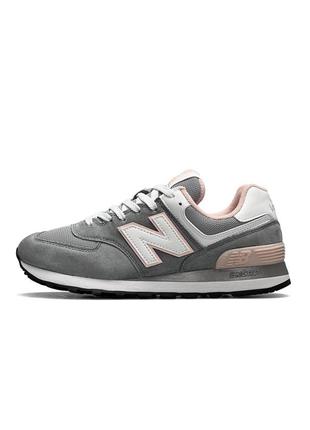 Жіночі кросівки нью беланс 574 / new balance 574 gray pink