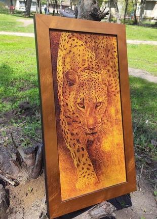 Картина "золотой леопард"