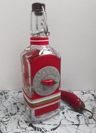 Бутылка для перцовки handmade5 фото
