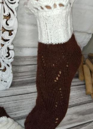 Теплі жіночі шкарпетки - ажурні шкарпетки - 37-42 розмір - кашемірові шкарпетки5 фото