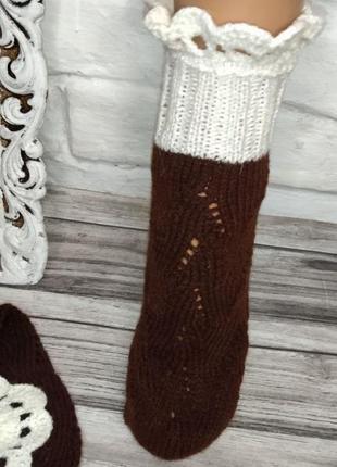 Теплые женские носки - ажурные носочки - 37-42 размер - кашемировые носки4 фото
