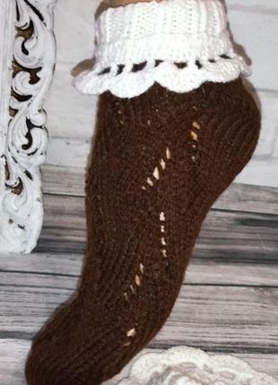 Теплые женские носки - ажурные носочки - 37-42 размер - кашемировые носки8 фото