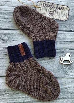 Дитячі вовняні шкарпетки - теплі шкарпетки - шкарпетки на 1-2 роки1 фото