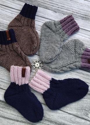 Кашемировые носочки - теплые шерстяные носки - носки на 1-2 года6 фото