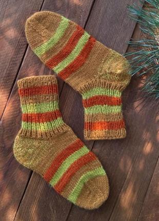 В'язані шкарпетки - теплі шкарпетки для дому - шкарпетки на 5-6 років2 фото