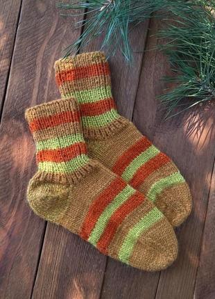 Детские вязаные носки - теплые носки для дома - носки на 5-6 лет